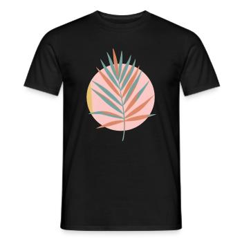 Boho-Tropenpalmenblatt-Ästhetik - Männer T-Shirt - Schwarz - Vorne - AI Model Male 178 light (178cm)