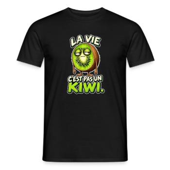 Das Leben ist kein Kiwi – Blaseres Kiwi und Humor - Männer T-Shirt - Schwarz - Vorne - AI Model Male 178 light (178cm)