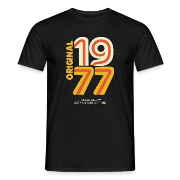 Jahrgang 1977 50. Geburtstag lustig Geschenk Retro - Männer T-Shirt - Schwarz - Vorne - AI Model Male 178 light (178cm)