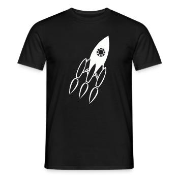 Minimalistische Rakete Feuer-Design - Männer T-Shirt - Schwarz - Vorne - AI Model Male 178 light (178cm)