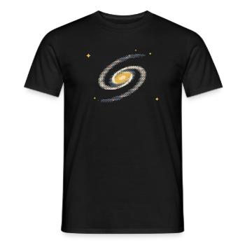 Spiralgalaxie im Punktraster - Männer T-Shirt - Schwarz - Vorne - AI Model Male 178 light (178cm)