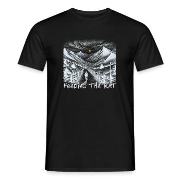 feeding the rat - auf zu neuen Abenteuern - weiss - Männer T-Shirt - Schwarz - Vorne - AI Model Male 178 light (178cm)