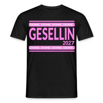 Gesellin 2027 - Männer T-Shirt - Schwarz - Vorne - AI Model Male 178 light (178cm)