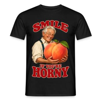 Opa Pfirsich Zweideutiger Spruch und Partyhumor - Männer T-Shirt - Schwarz - Vorne - AI Model Male 178 light (178cm)