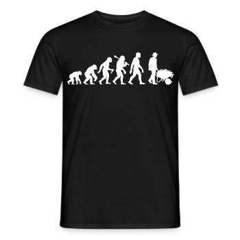 Gärtner Evolution Gärtnern Gartenarbeit Gärtnerei - Männer T-Shirt - Schwarz - Vorne - AI Model Male 178 light (178cm)