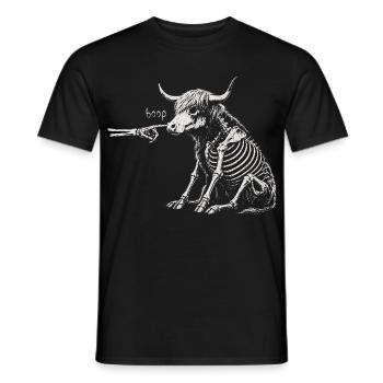 Boop Skelett Highland cow Halloween Gothic Spooky - Männer T-Shirt - Schwarz - Vorne - AI Model Male 178 light (178cm)