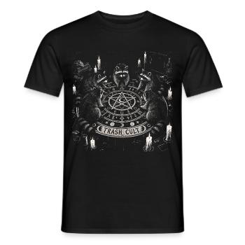 Waschbär Trash Cult Gothic Raccoon Halloween Spook - Männer T-Shirt - Schwarz - Vorne - AI Model Male 178 light (178cm)