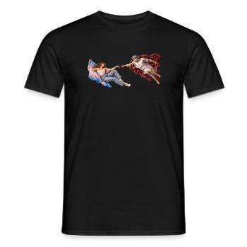 Die Erschaffung der Vielfalt – Trans Pride - Männer T-Shirt - Schwarz - Vorne - AI Model Male 178 light (178cm)