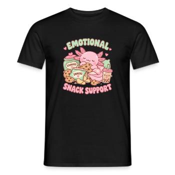 Emotionaler Snack Support - Männer T-Shirt - Schwarz - Vorne - AI Model Male 178 light (178cm)