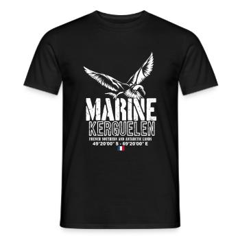 Kerguelen Marine Patch - Männer T-Shirt - Schwarz - Vorne - AI Model Male 178 light (178cm)