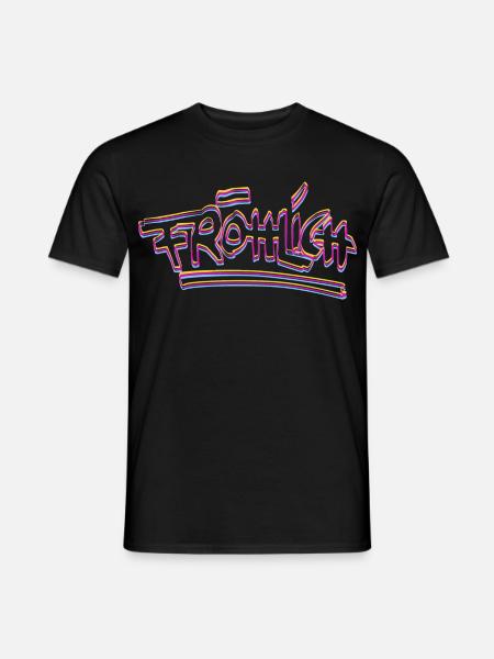 Fröhlich Neon Graffiti - Männer T-Shirt - Schwarz