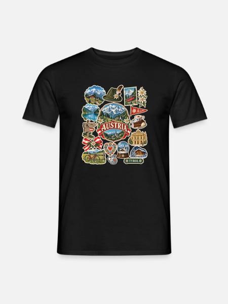 Österreich Reisesticker - Männer T-Shirt - Schwarz