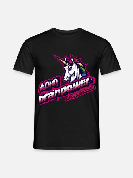 ADHS-Hyperfokus-Club, Neurodiversitäts-Superkraft - Männer T-Shirt - Schwarz