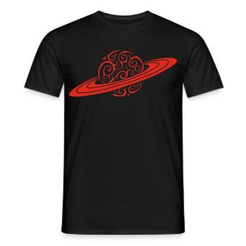 Roter Spiralplanet - Männer T-Shirt - Schwarz - Vorne - AI Model Male 178 light (178cm)