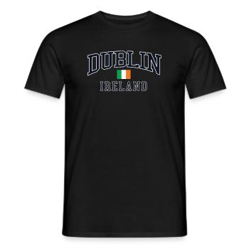 Dublin, Irland Grüne Flagge Weiß-Orange - Männer T-Shirt - Schwarz - Vorne - AI Model Male 178 light (178cm)