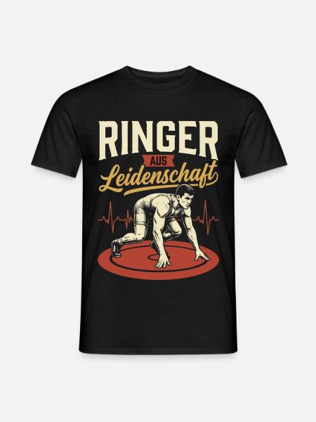 Ringer Leidenschaft Kraft - Männer T-Shirt - Schwarz