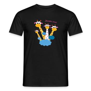 Jestem inny! – Giraffenfreunde - Männer T-Shirt - Schwarz - Vorne - AI Model Male 178 light (178cm)