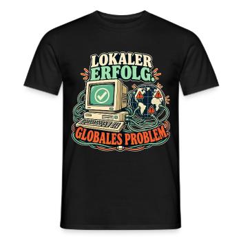 Lokal erfolgreich - Männer T-Shirt - Schwarz - Vorne - AI Model Male 178 light (178cm)