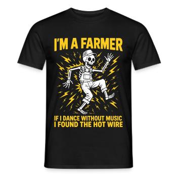 Landwirt, Kuhbauer, Farmer, Landwirtschaft, Bauer - Männer T-Shirt - Schwarz - Vorne - AI Model Male 178 light (178cm)