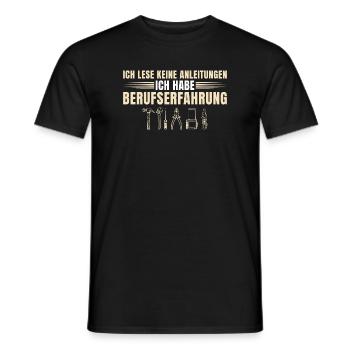 Handwerker Liest keine Anleitung Heimwerker - Männer T-Shirt - Schwarz - Vorne - AI Model Male 178 light (178cm)