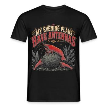 Garnelen Aquarium Feierabend Humor - Männer T-Shirt - Schwarz - Vorne - AI Model Male 178 light (178cm)