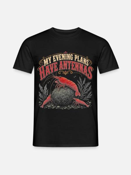 Garnelen Aquarium Feierabend Humor - Männer T-Shirt - Schwarz