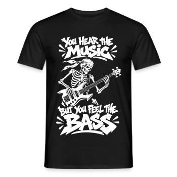 Feel The Bass - Männer T-Shirt - Schwarz - Vorne - AI Model Male 178 light (178cm)