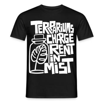 Flaschengarten – Terrariums Charge Rent in Mist - Männer T-Shirt - Schwarz - Vorne - AI Model Male 178 light (178cm)