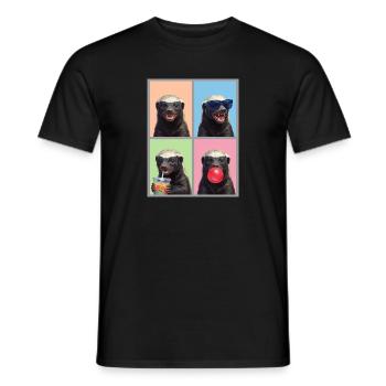 Honey Badger Honigdachs - Männer T-Shirt - Schwarz - Vorne - AI Model Male 178 light (178cm)