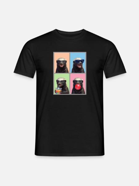 Honey Badger Honigdachs - Männer T-Shirt - Schwarz