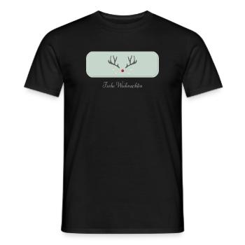 Rudolphs minimalist Weihnachten - Männer T-Shirt - Schwarz - Vorne - AI Model Male 178 light (178cm)