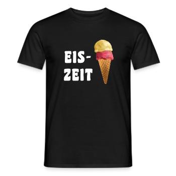 Eis-Zeit - Eistüte Wortspiel - Männer T-Shirt - Schwarz - Vorne - AI Model Male 178 light (178cm)