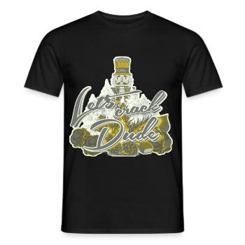 Feiertagshumor Nussknacker lässt Kerl Gold knacken - Männer T-Shirt - Schwarz - Vorne - AI Model Male 178 light (178cm)