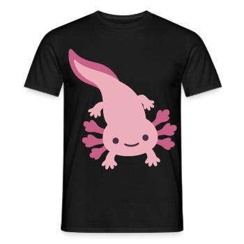 Axolotl Geschenkidee Design Tierfreunde - Männer T-Shirt - Schwarz - Vorne - AI Model Male 178 light (178cm)