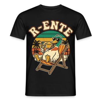 Tiefenentspannte R-Ente Ruhestand - Männer T-Shirt - Schwarz - Vorne - AI Model Male 178 light (178cm)