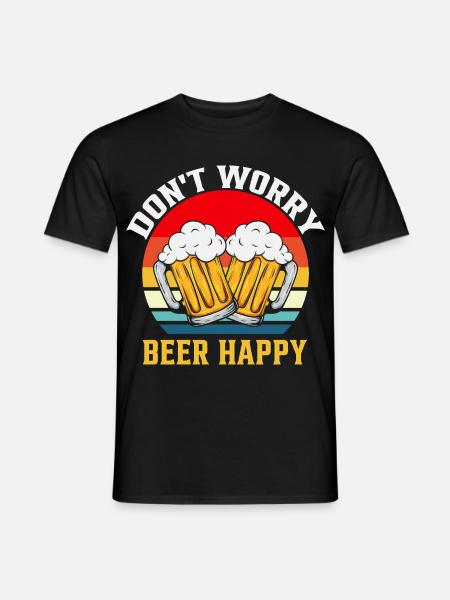Keine Sorge Bierglück - Männer T-Shirt - Schwarz