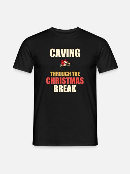 Die Weihnachtsferien durchbrechen – Höhlen-Geschenk - Männer T-Shirt - Schwarz