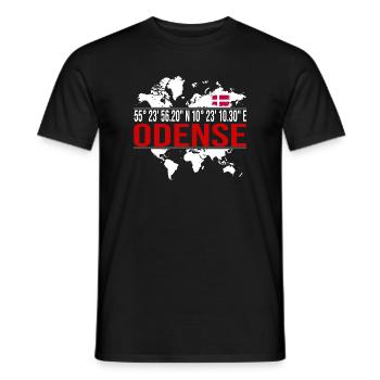 Odense - Männer T-Shirt - Schwarz - Vorne - AI Model Male 178 light (178cm)