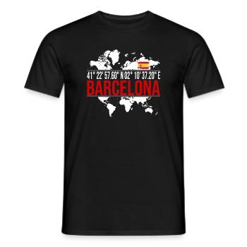 Barcelona - Männer T-Shirt - Schwarz - Vorne - AI Model Male 178 light (178cm)