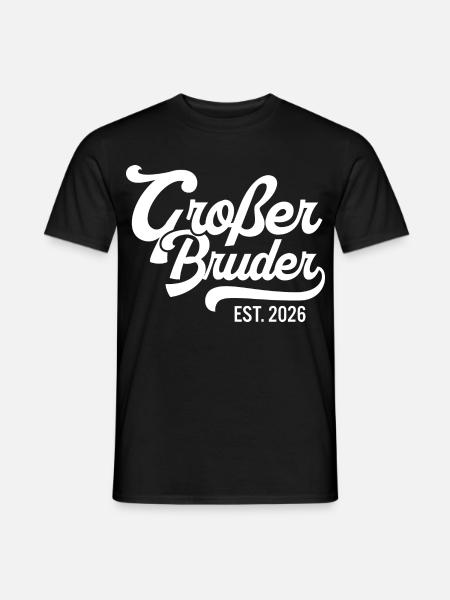 Großer Bruder EST 2026 Retro - Männer T-Shirt - Schwarz