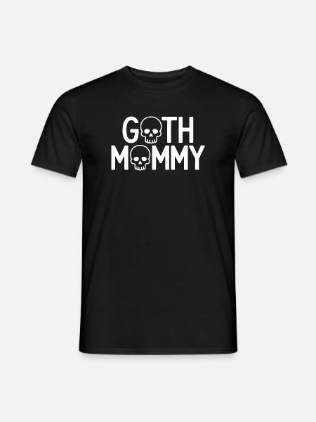 Goth-Mommy-Schädel-Typografie - Männer T-Shirt - Schwarz