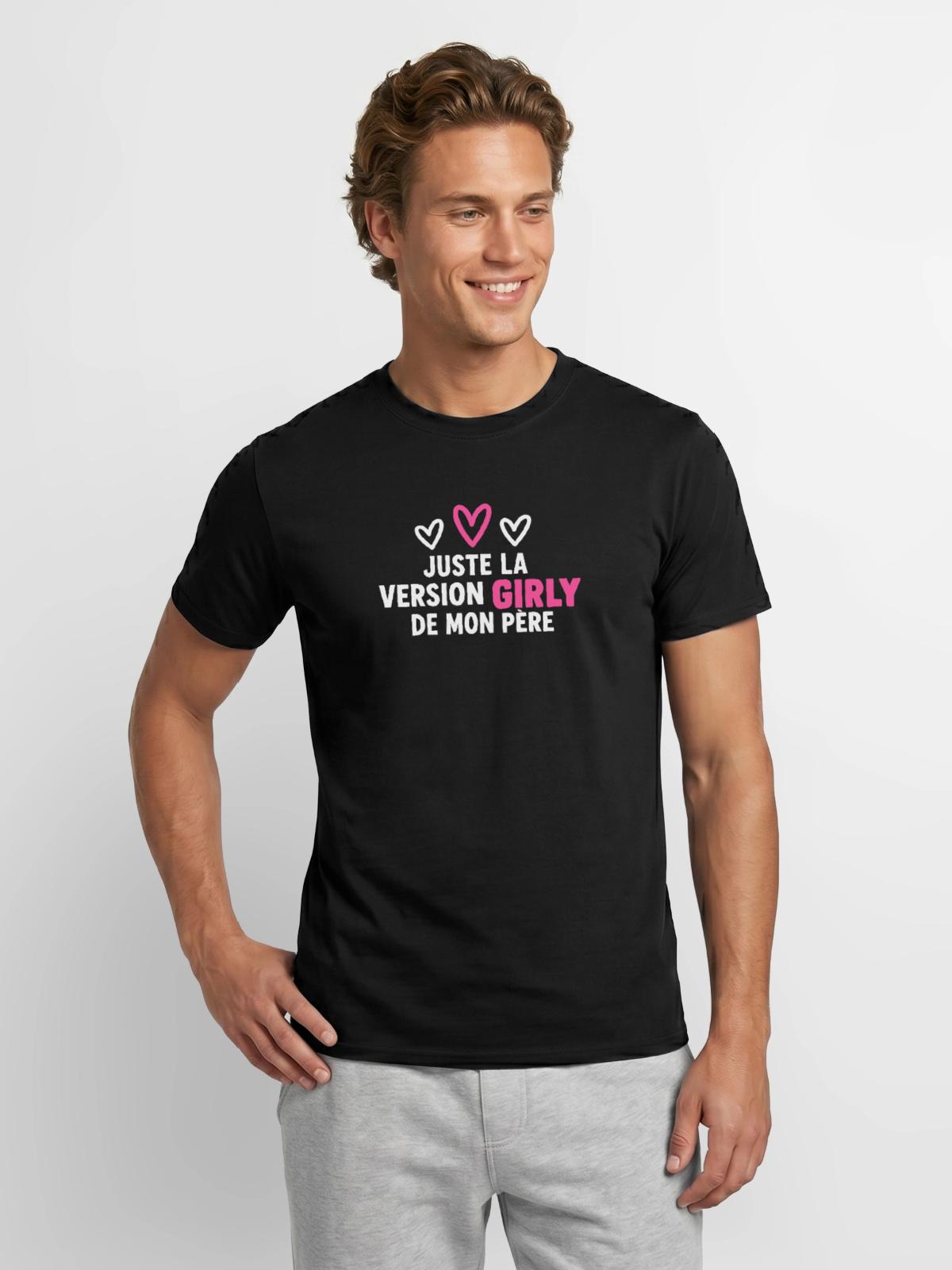 Mädchenhafte Version von My Father - Männer T-Shirt - Schwarz - Vorne - AI Model Male 178 light (178cm)