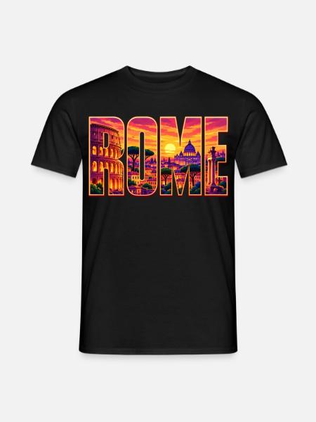 Rom-33cm - Männer T-Shirt - Schwarz