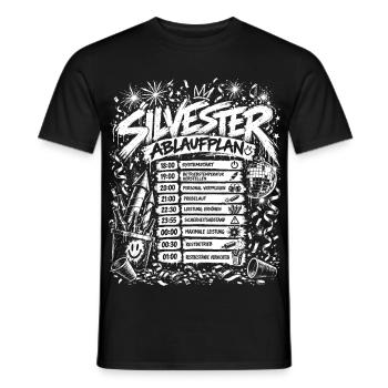 Silvester Ablaufplan - Männer T-Shirt - Schwarz - Vorne - AI Model Male 178 light (178cm)