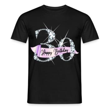 30. Geburtstag Glamour Diamanten Design - Männer T-Shirt - Schwarz - Vorne - AI Model Male 178 light (178cm)