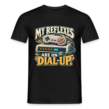 Reflexe per Einwahl - Männer T-Shirt - Schwarz - Vorne - AI Model Male 178 light (178cm)