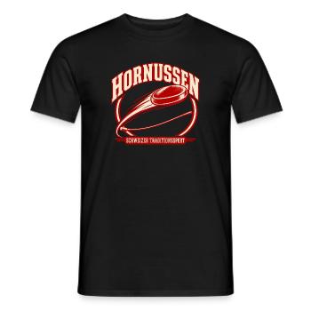 Hornussen – Schweizer Traditionssport Retro - Männer T-Shirt - Schwarz - Vorne - AI Model Male 178 light (178cm)