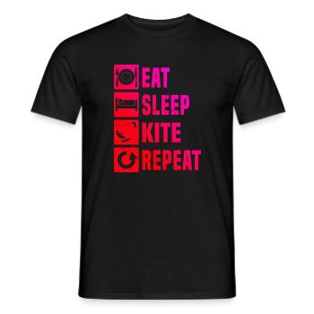 Geschenkidee für einen Kiteboarder mit Wassersport - Männer T-Shirt - Schwarz - Vorne - AI Model Male 178 light (178cm)