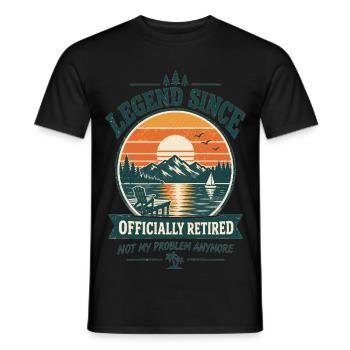 Legende Seit Ruhestand Officially Retired - Männer T-Shirt - Schwarz - Vorne - AI Model Male 178 light (178cm)