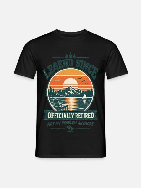 Legende Seit Ruhestand Officially Retired - Männer T-Shirt - Schwarz